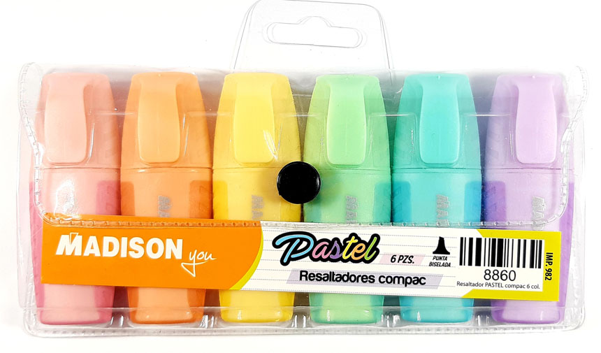 Resaltador Pastel MARKO 6 colores MINI