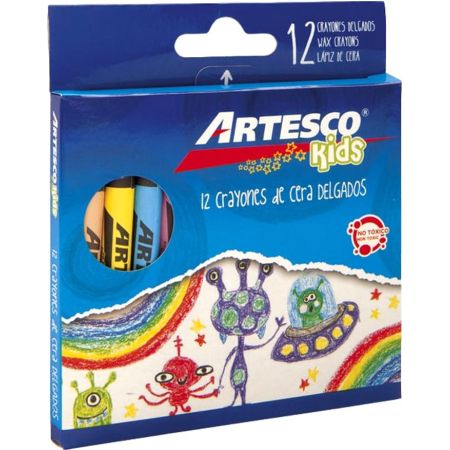 Crayon Artesco Kids Pequeño 12 Colores