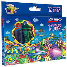 Crayon Jumbo Artesco de 12 Colores