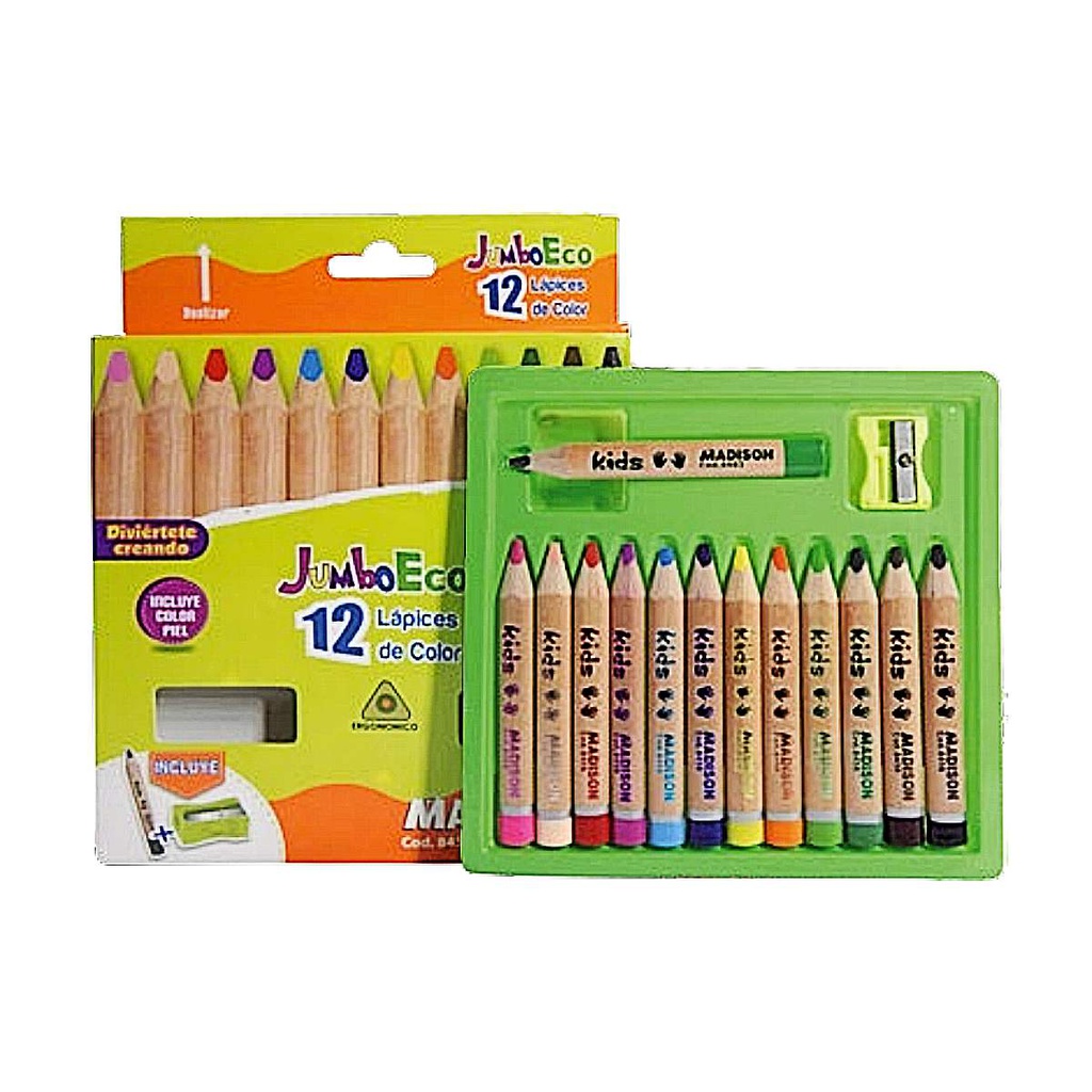 Color Corto Jumbo Eco Madison 12 Colores