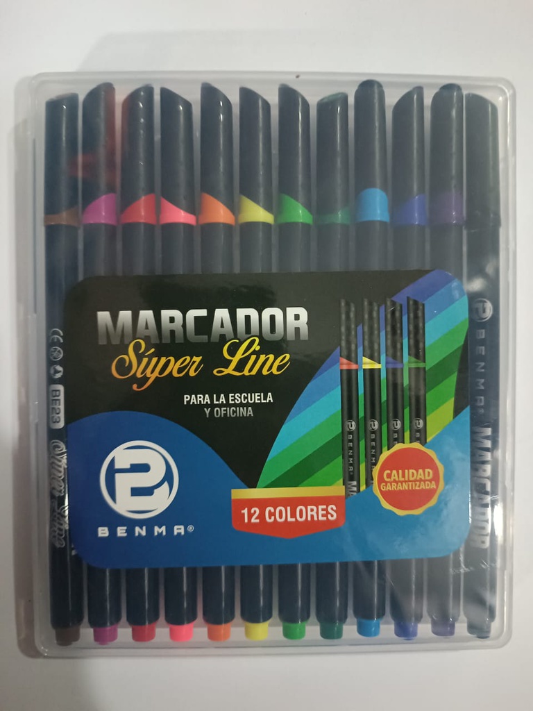 Marcador Benma Super Line 12 Colores