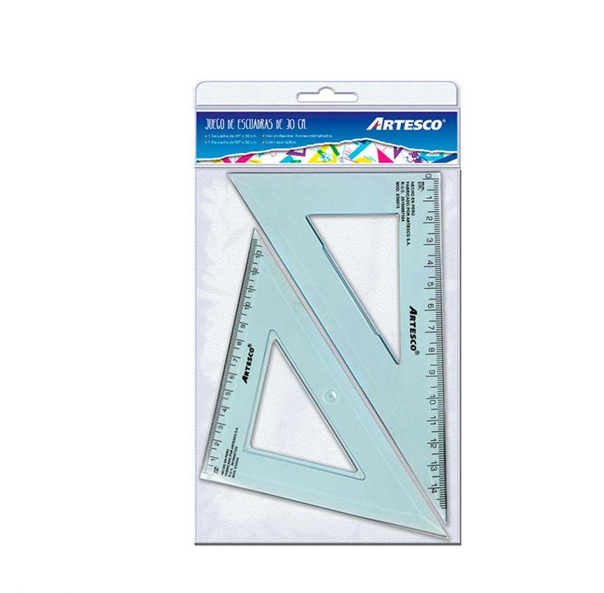 Juego de Escuadra/Cartabon Artesco 2pcs