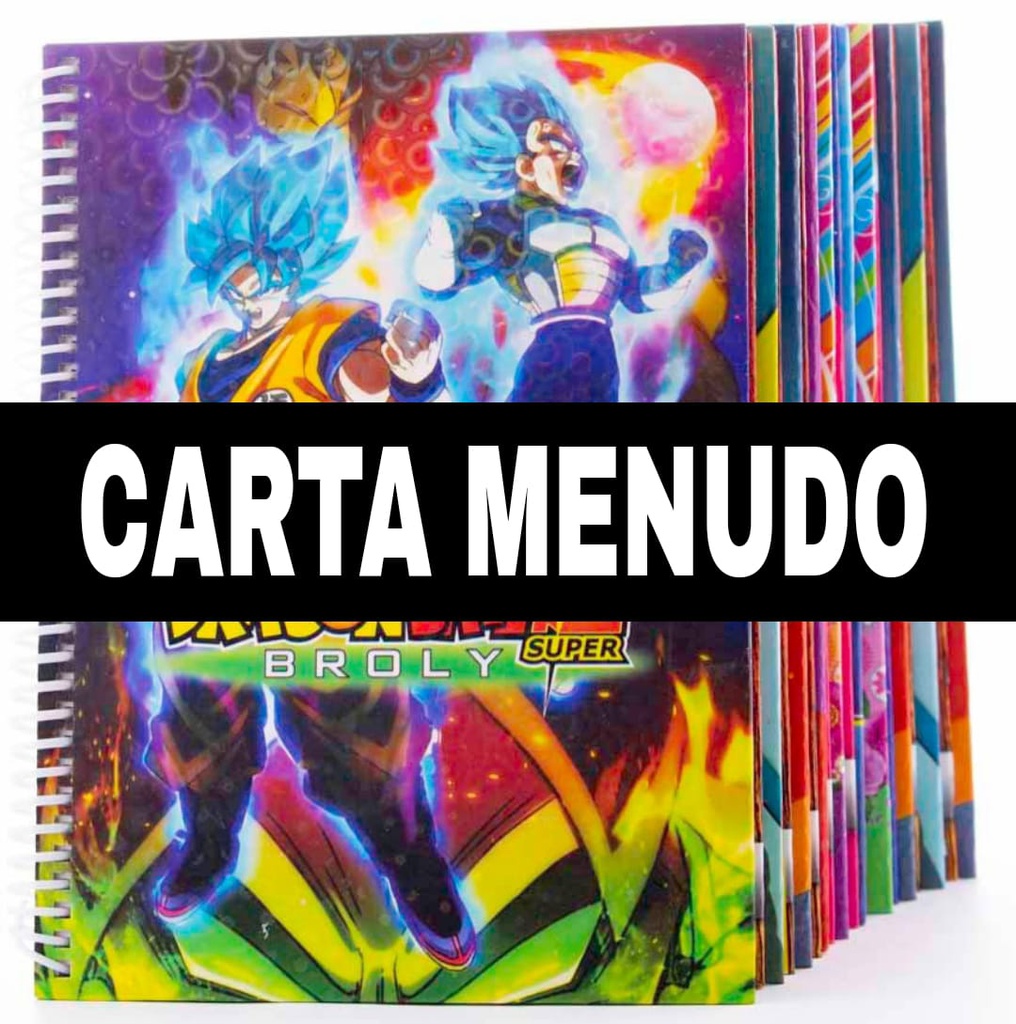 Anillado Artesanal Carta MENUDO 100hjs