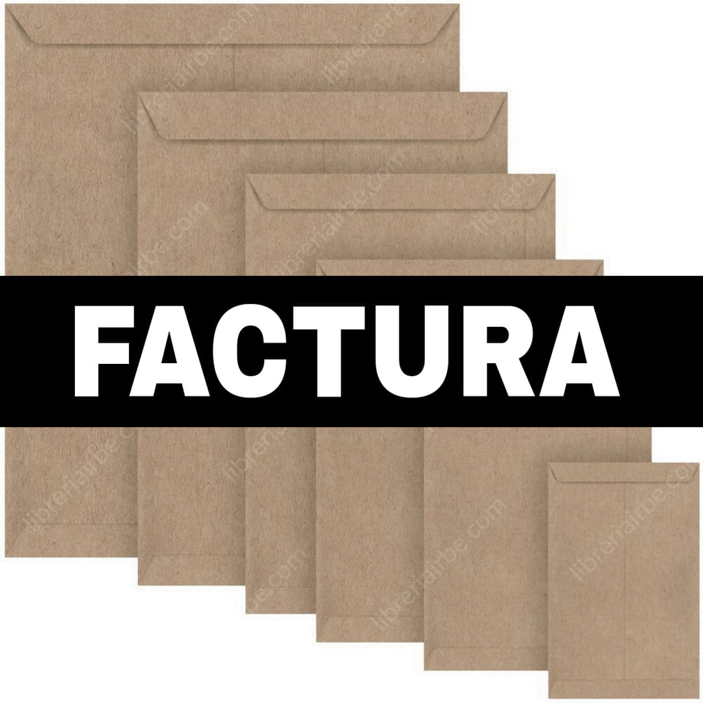 Sobre Manila ARTESANAL 1/4 Oficio 50 PCS Pequeño