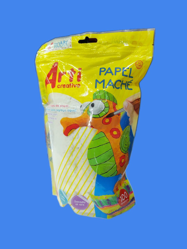 Papel Mache masa semipreparada ARTE CREATIVO bolsa de 100gr.