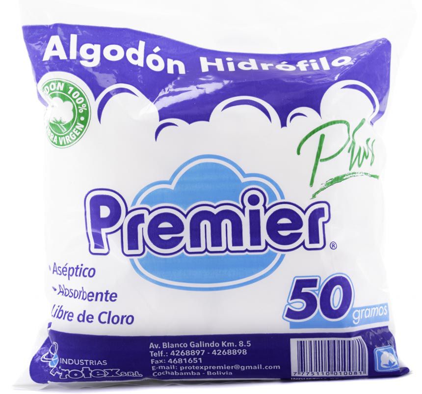 Algodon Hidrofilo GRANDE de 50gr.