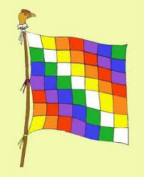 Banderita mango plastico Whiphala