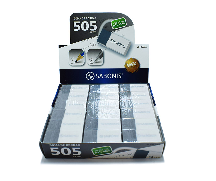 Borradores Sabonis Bicolor Para Tinta (505) 36pcs Nro 9