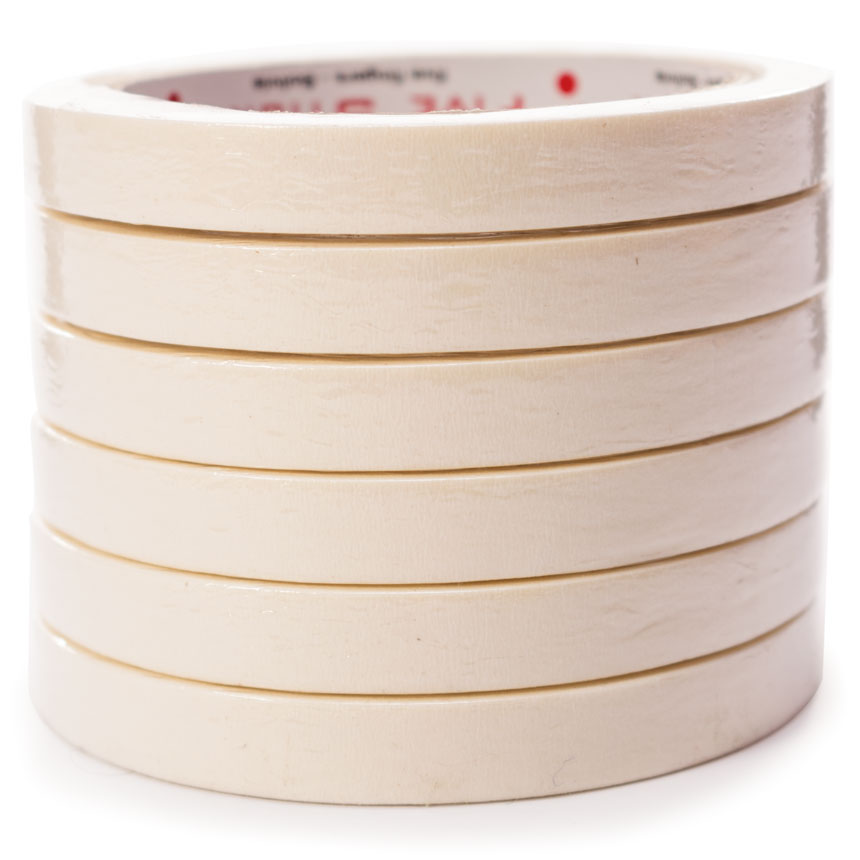 Cinta masking 1/2"x20Y(12mmx18m) FIVE STICK 1CM.