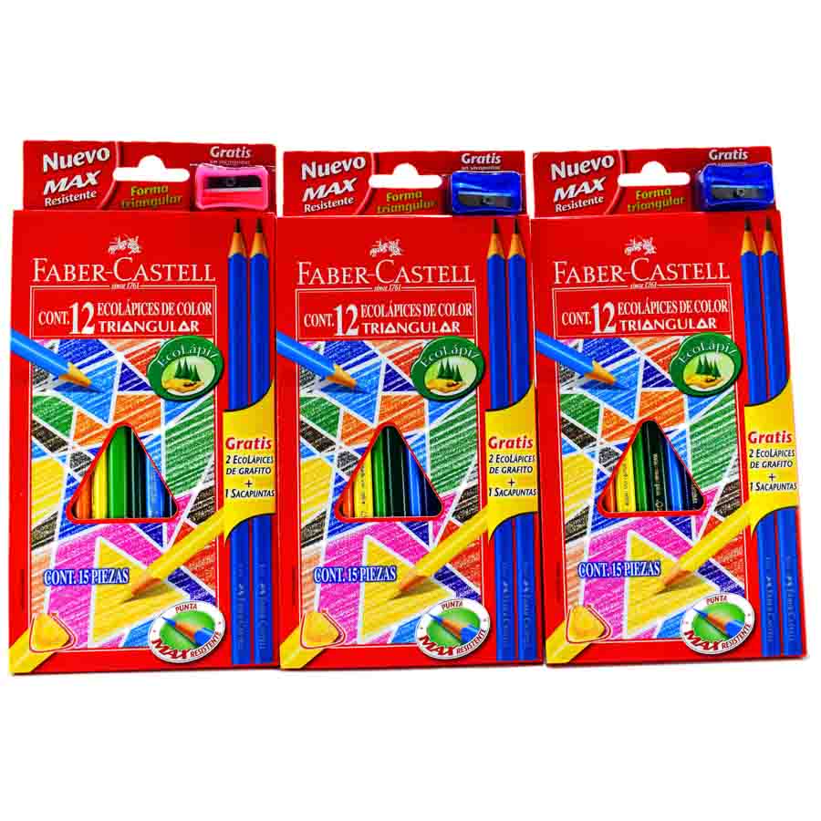 Color largo Faber Castell 12 colores + 2 lapices