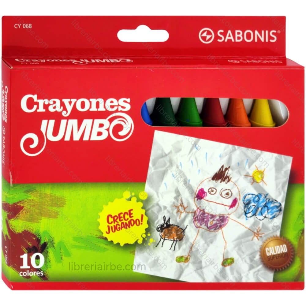 Crayon Jumbo Sabonis 10 Colores
