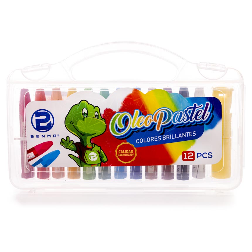 Crayon Oleo Pastel Rígido Benma 12 Colores