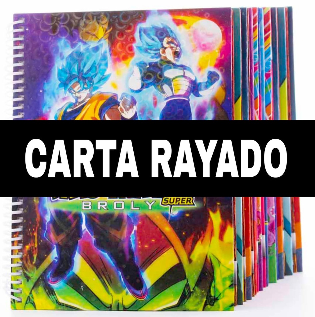 Anillado Artesanal Carta Rayado 100hjs.