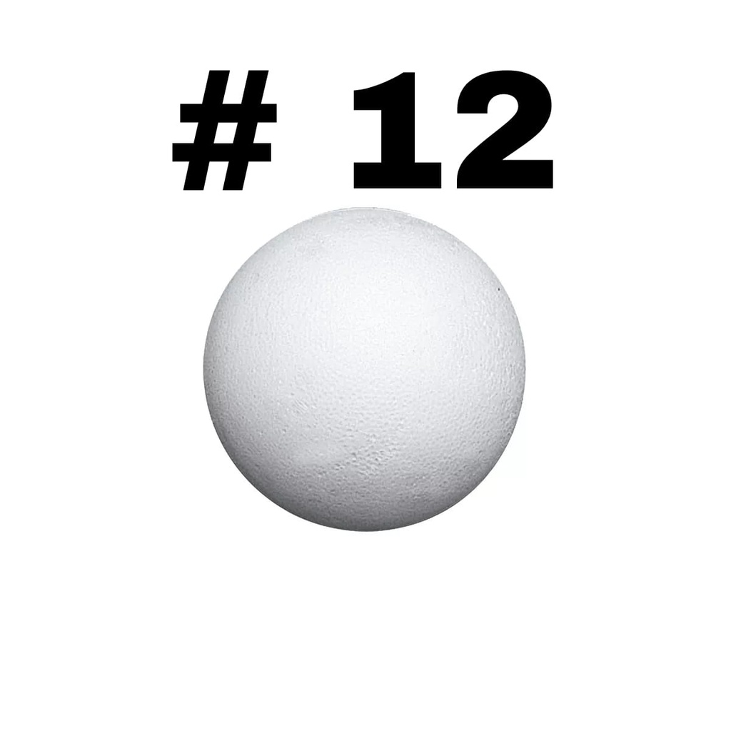Esfera de plastoformo #12 25PCS