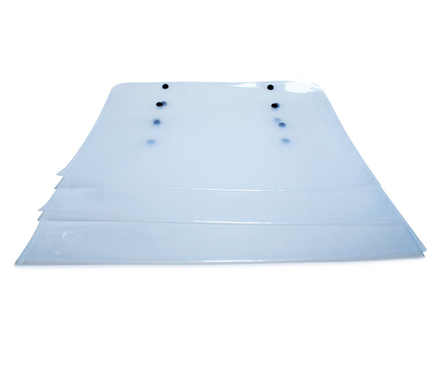 Folder Plastico transparente - MEDIO OFICIO - con boton