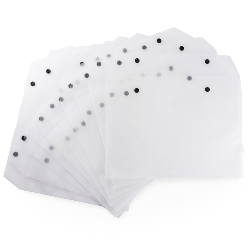 Folder Plastico transparente CARTA con boton