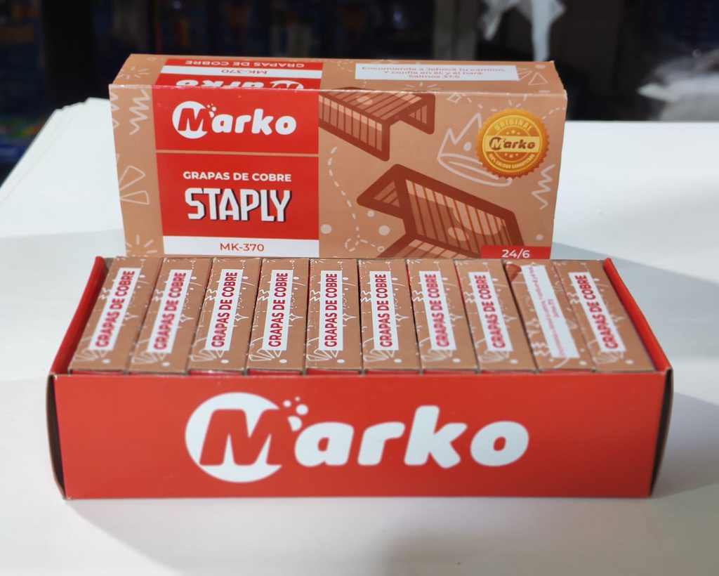 Grapas 24/6 cobre MARKO10x1000pcs