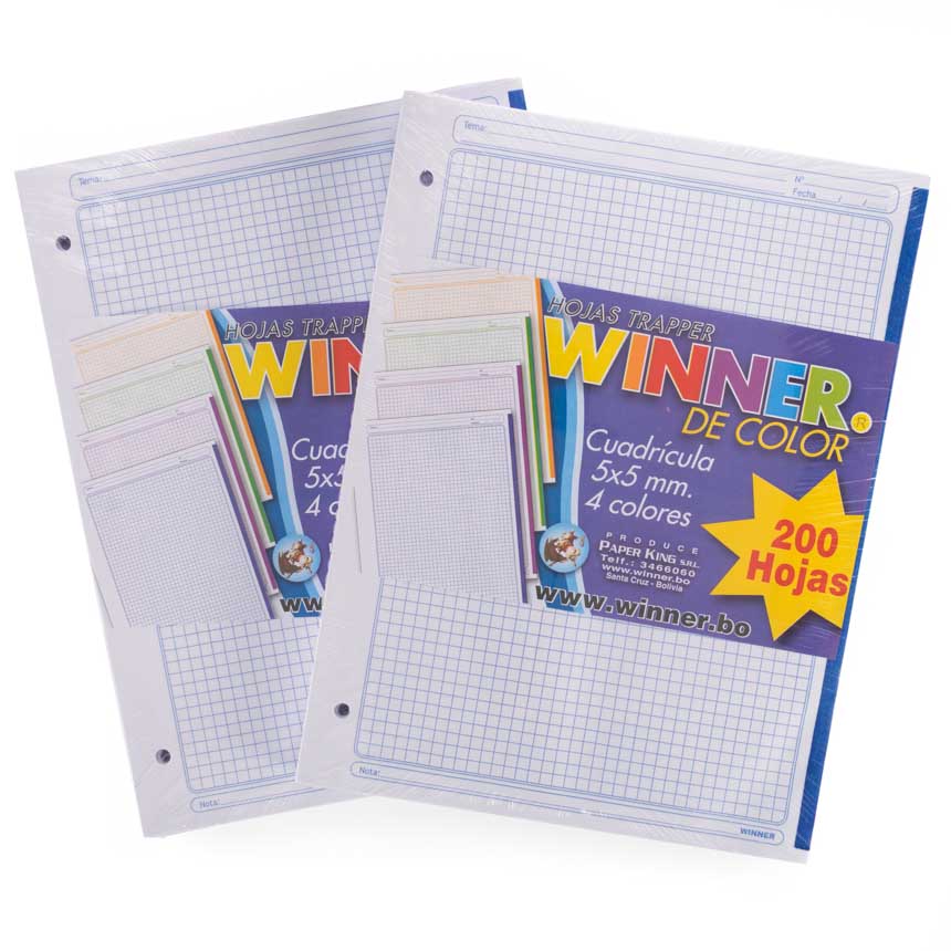 Hojas Traper de Colores Winner 200hjs