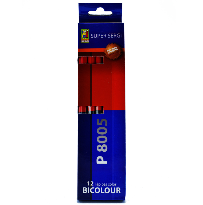 Lapiz Bicolor Super Sergi 12pcs