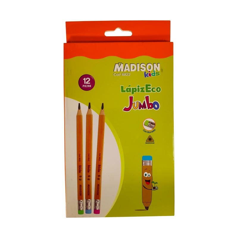 Lapiz Negro Jumbo Madison 12PCS