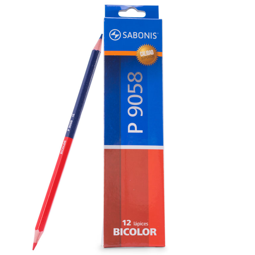 Lapiz Bicolor Sabonis Azul/Rojo 12pcs