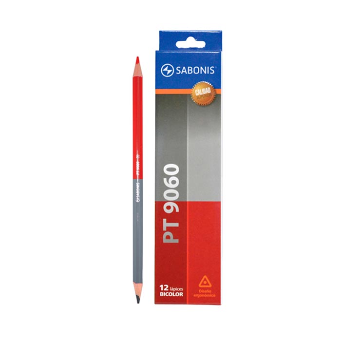Lapiz Bicolor Sabonis Rojo/Negro 12pcs