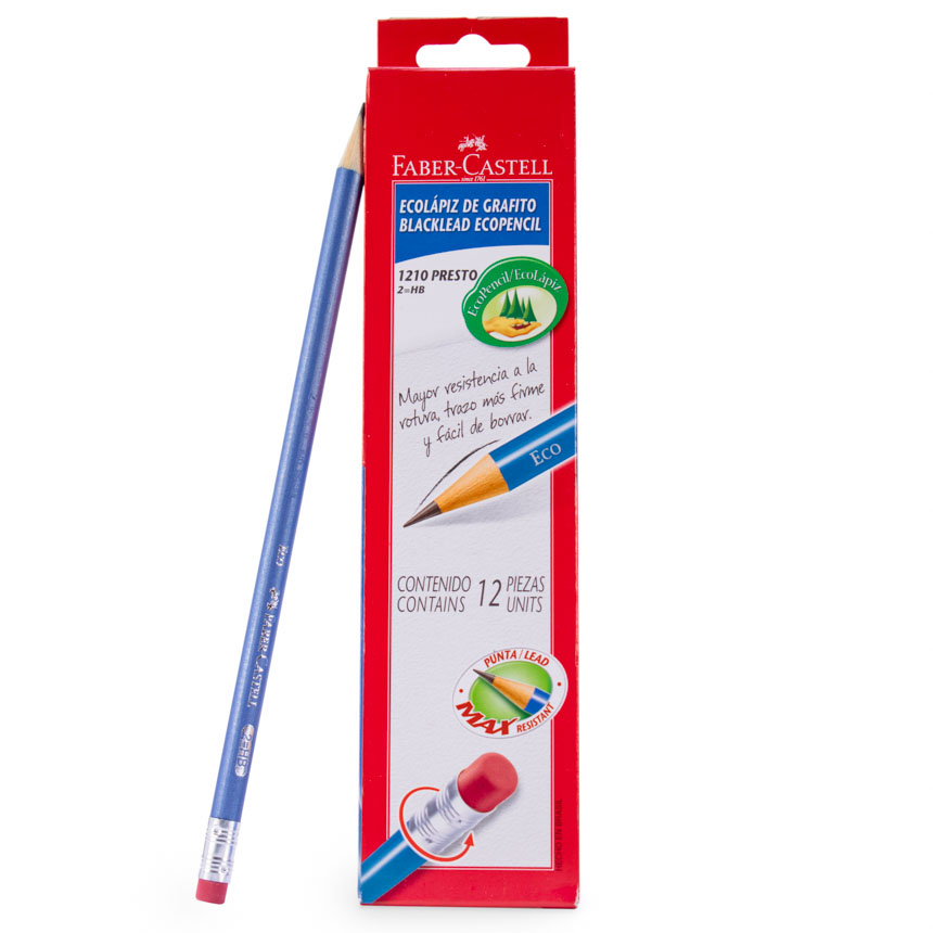 Lapiz Negro Cascara Azul Faber Castell 12pcs