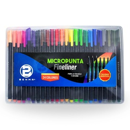 Micropunta Fineliner Benma Rigido de 24 colores