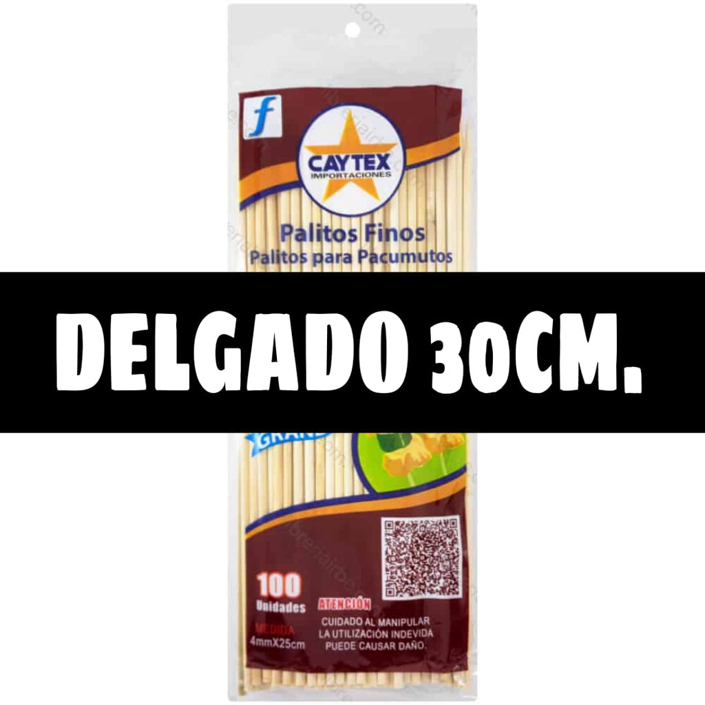 Palitos Chino / Brocheta DELGADO 30CM (100Pcs)