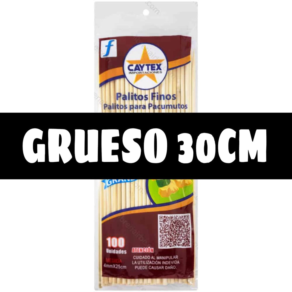 Palitos Chino / Brocheta GRUESO 30CM (50Pcs)