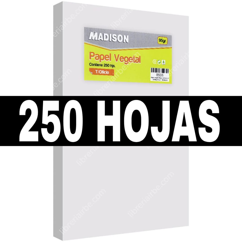 Papel Cebolla Oficio Madison 250pcs