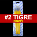 Pincel plano Tigre #2 de 12pcs