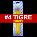 Pincel plano Tigre #4 de 12pcs