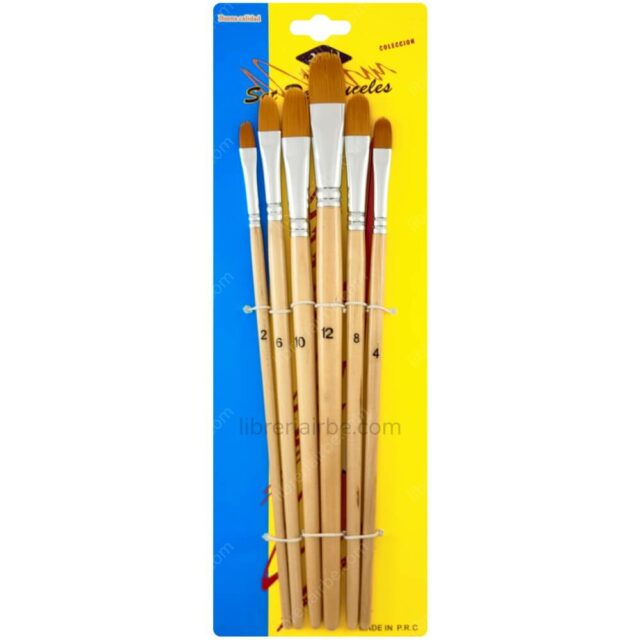 Pincel Lengua de Gato en set del 2-12 6pcs