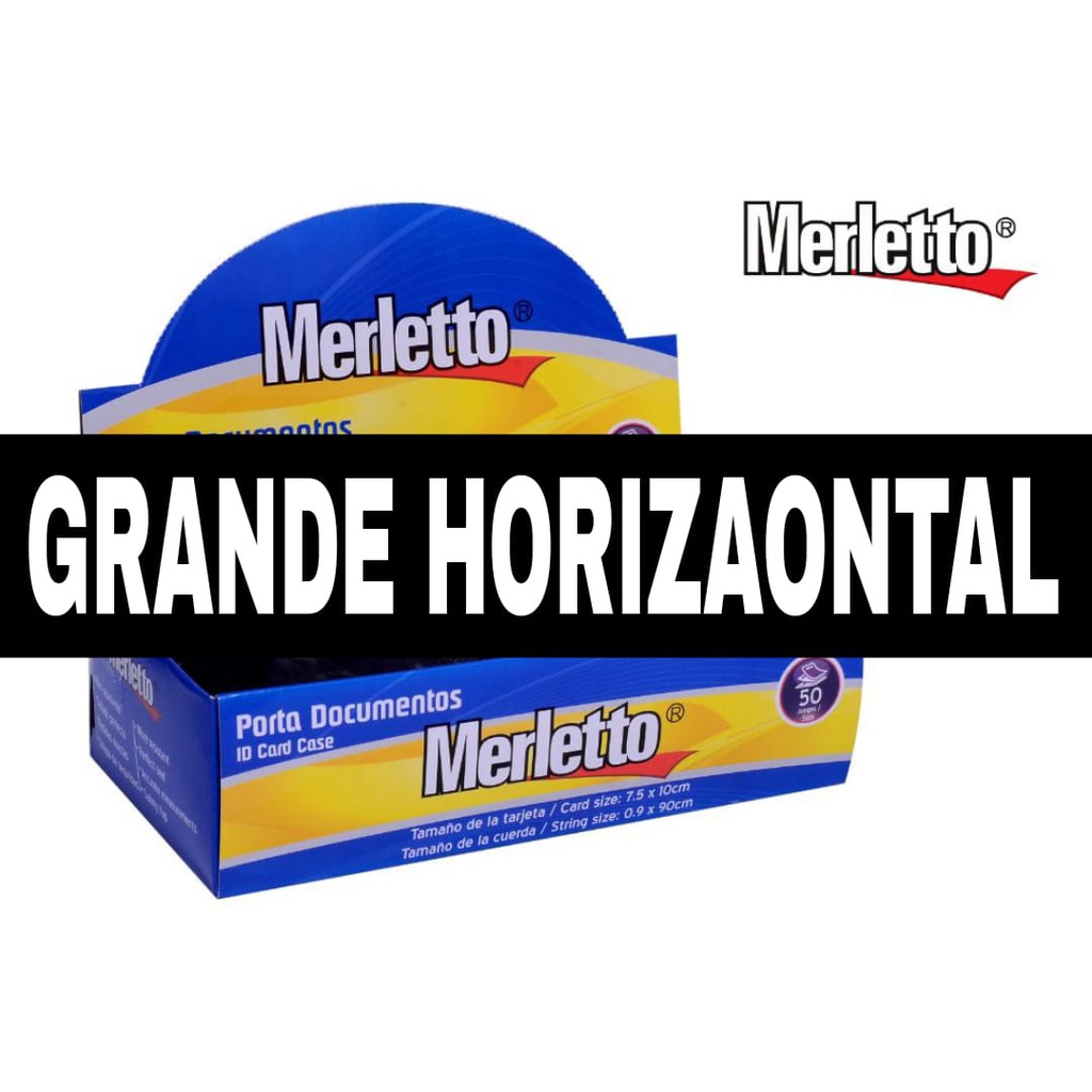 Porta Credencial GRADNDE HORIZONTAL 6.8x10.5cm Merletto 50PCS