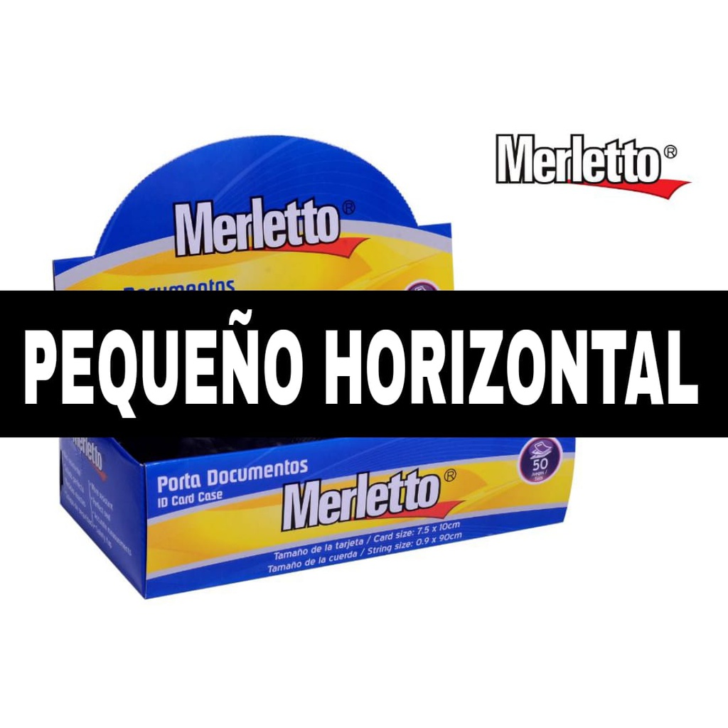 Porta Credencial PEQUEÑO HORIZONTAL Merletto 5.3x9cm 50PCS