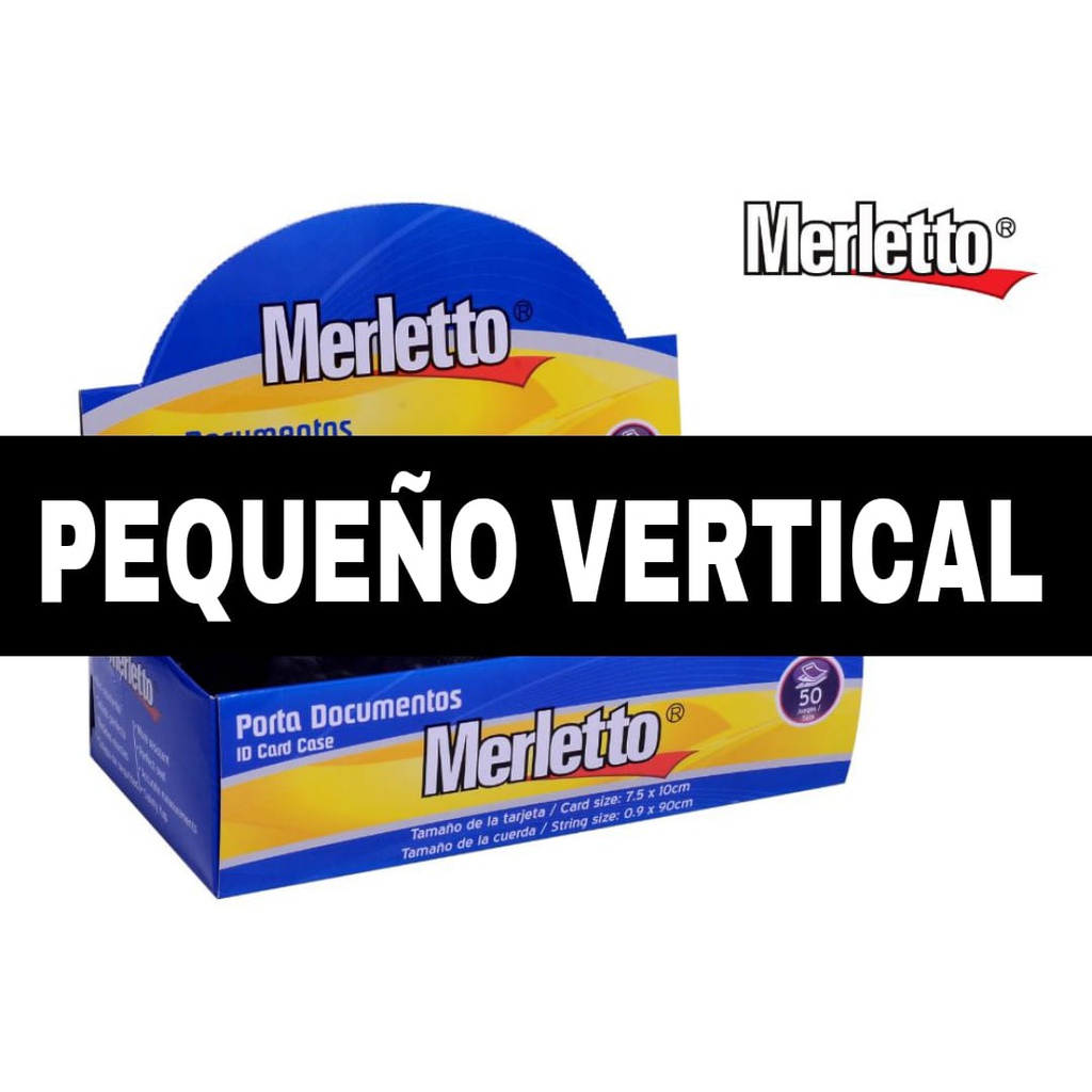 Porta Credencial PEQUEÑO VERTICAL Merletto 5.5x8.5cm 50PCS