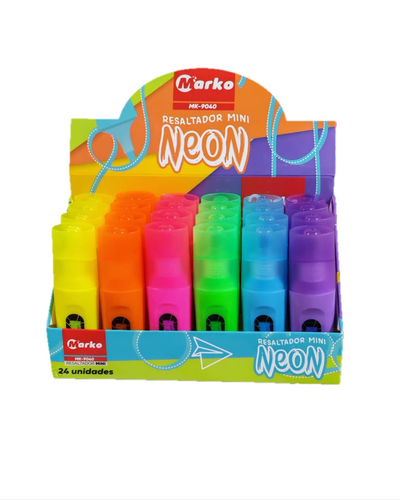 Resaltador MINI Fluorocente Marko 24 pcs