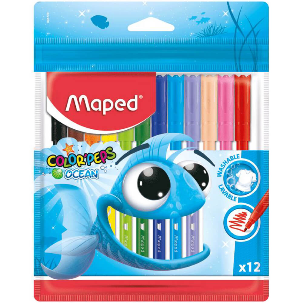 Marcador Ocean Maped Peps  12 colores