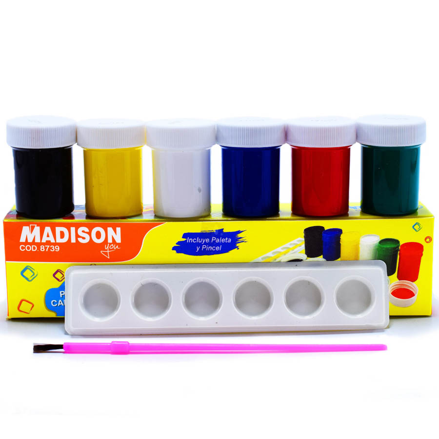 Tempera Gouache 22ml MADISON 6 colores