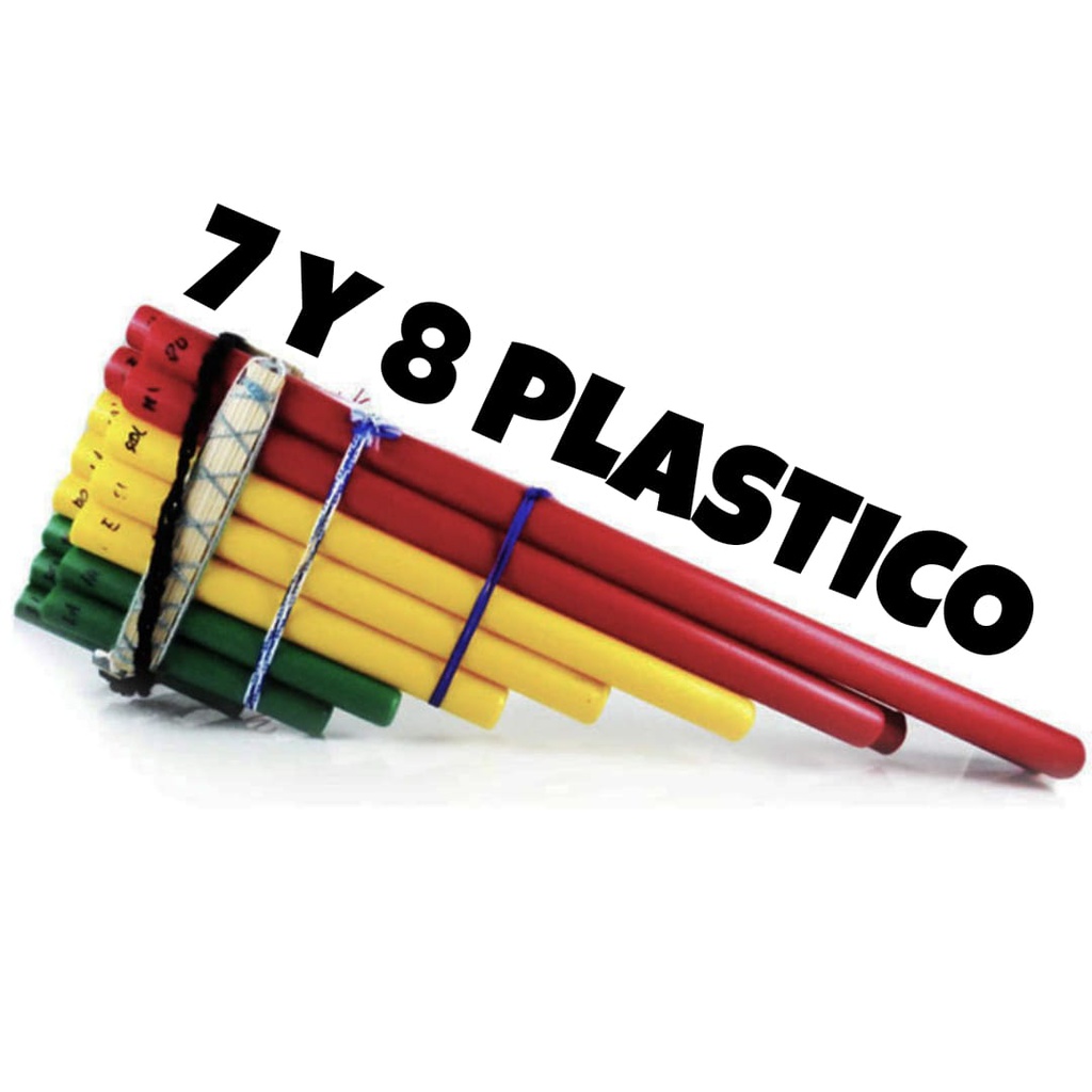 Zampoña Plastico 7 Y 8 Tubos