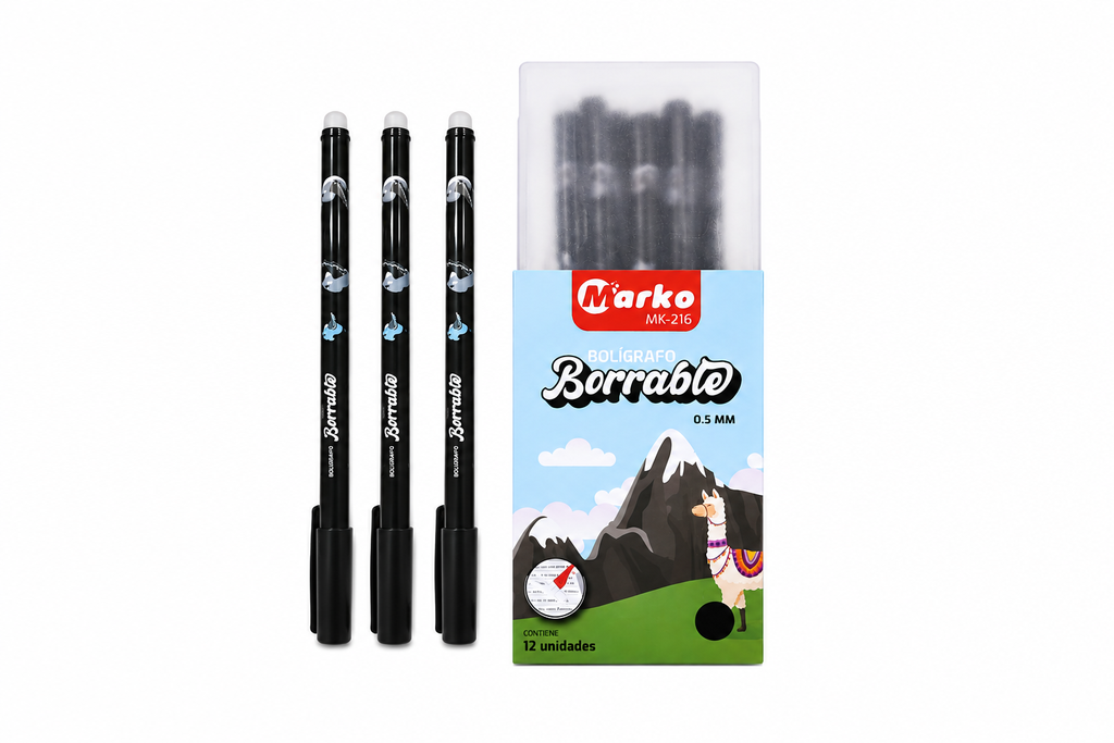 Boligrafo Borrable MARKO 12PCS
