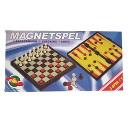[2029] Ajedrez MEDIANO 3 en 1 caja rojo
