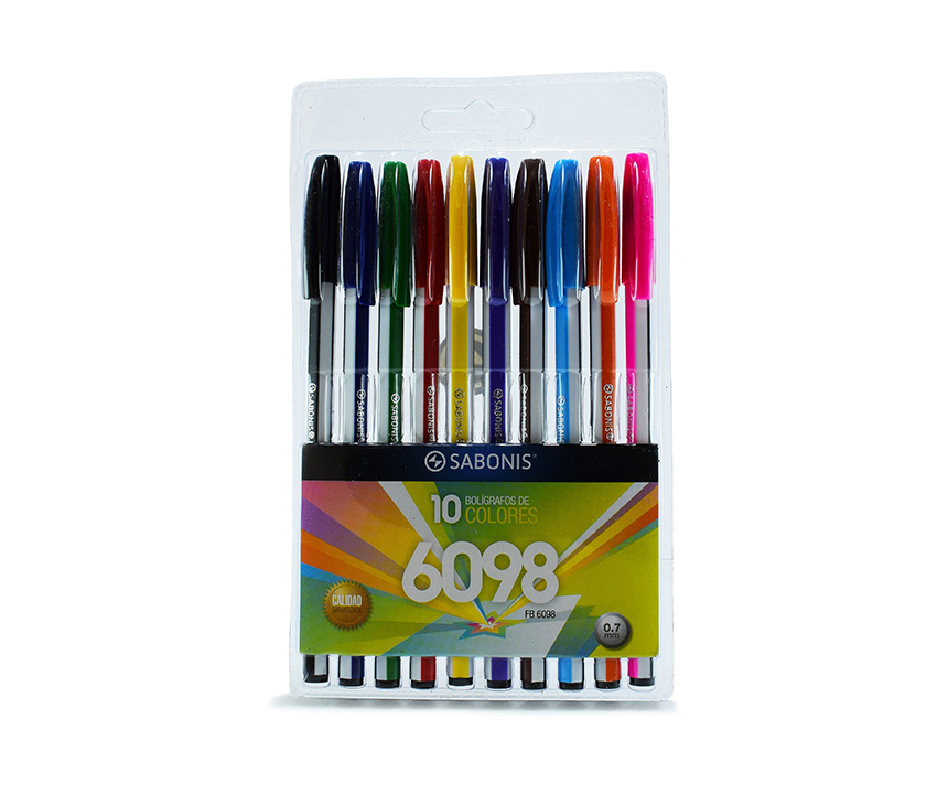 Boligrafo set colores surtido FB6098 Sabonis 10 colores