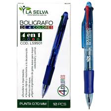 [LS9501] Bolígrafo de 4 colores Selva 12PCS