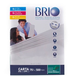 [PJ-BRIO-CAR75-P] Papel Bond Brio 75gr. Tamaño (Carta) 500hjs