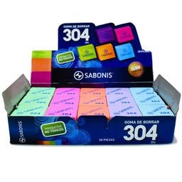 [TR304] Borrador Sabonis Colores (304) 30pcs