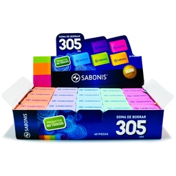 [TR305] Borrador Sabonis Colores (305) 60pcs