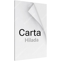 [HI-CAR-BLA] Cartulina Hilada Blanco Carta 100hjs