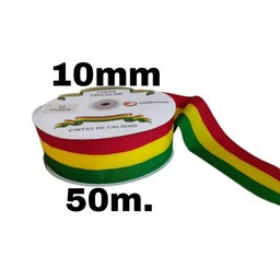 Cinta Tricolor Boliviana en ROLLO 10mmx50m